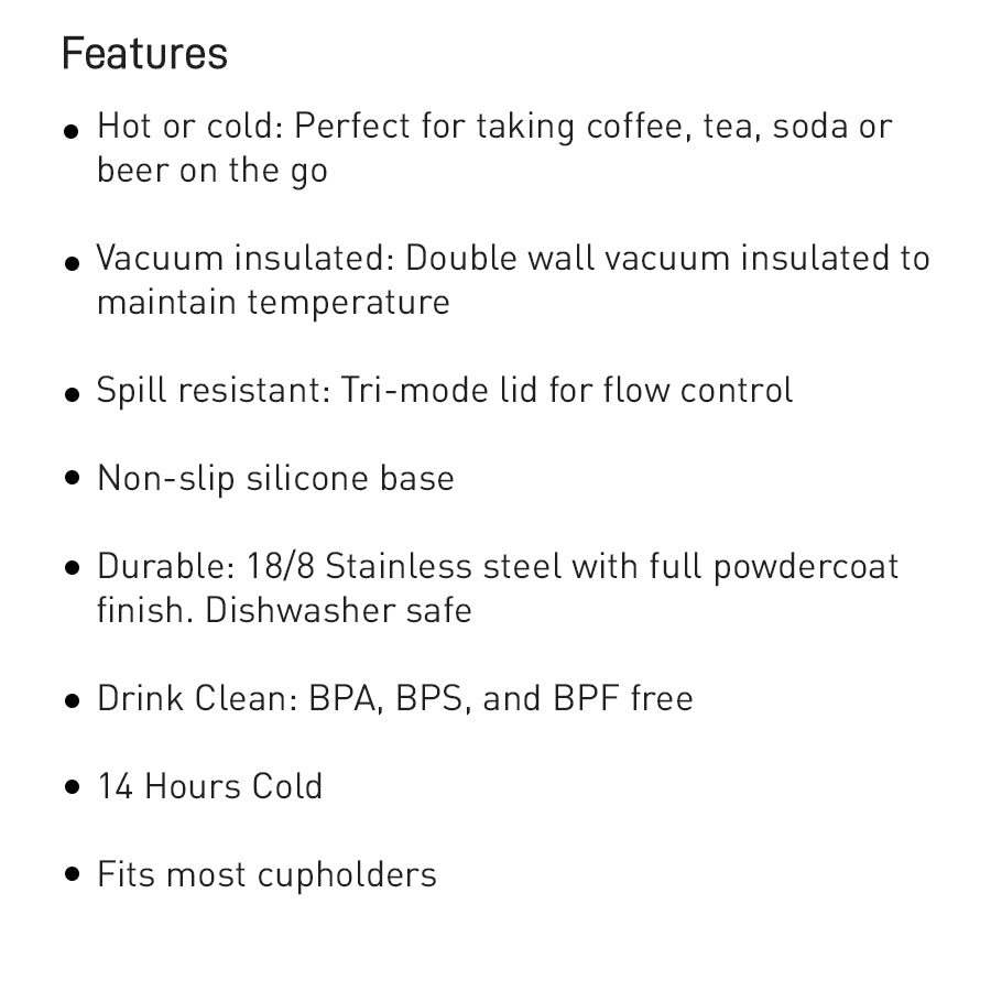 Horizon 20oz Straw Tumbler, Insulated Stainless Steel