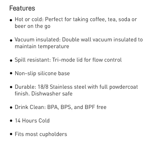 Horizon 20oz Straw Tumbler, Insulated Stainless Steel