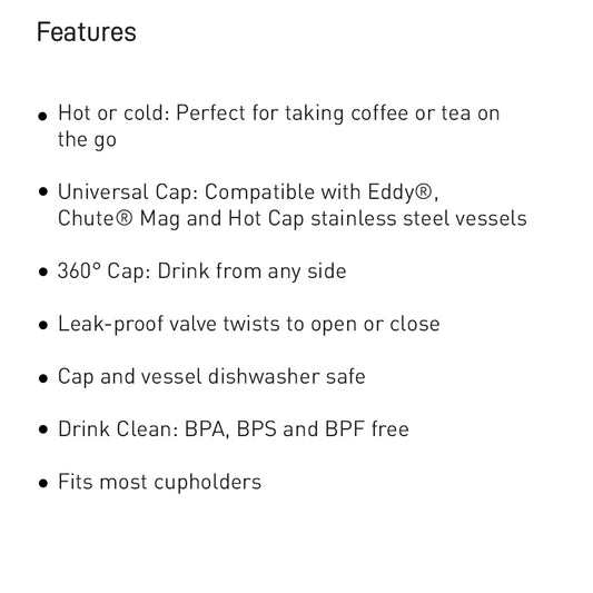 Hot Cap 20oz Travel Mug, Insulated Stainless Steel