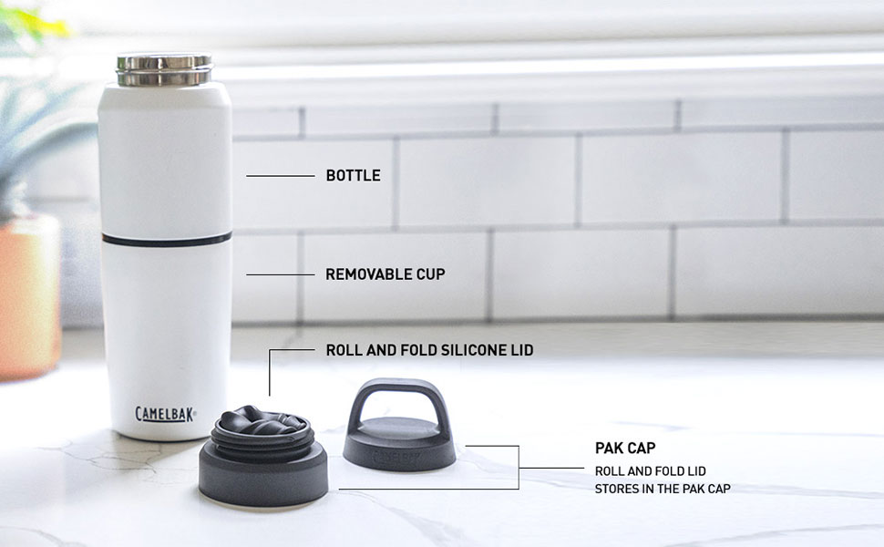 MultiBev 22 oz Bottle / 16 oz Cup, Insulated Stainless Steel