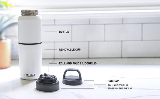 MultiBev 22 oz Bottle / 16 oz Cup, Insulated Stainless Steel