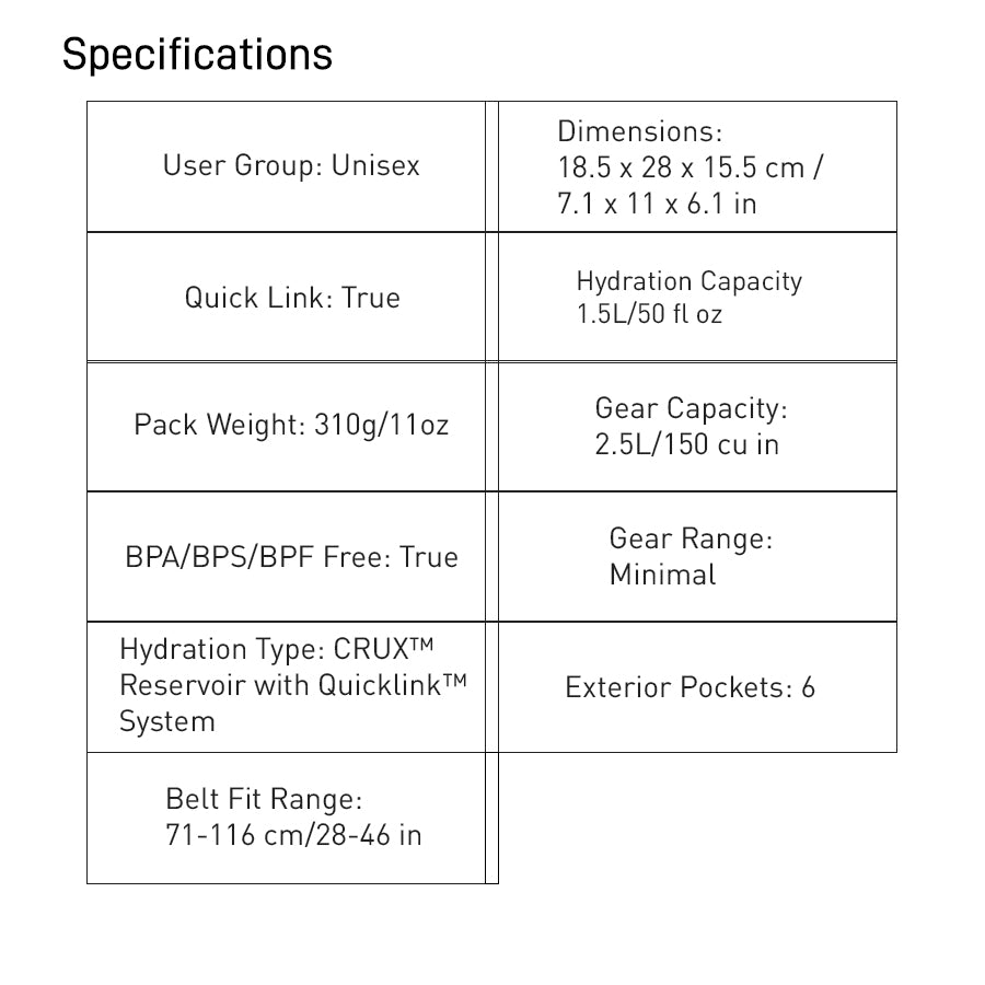 Repack™ LR 4 50 oz belt
